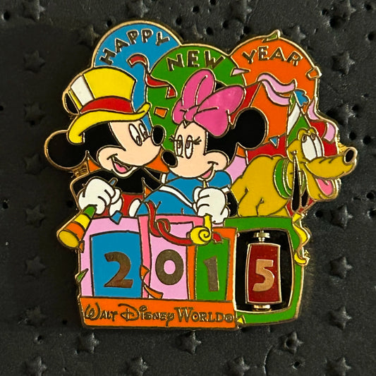 2015 - Pluto, Mickey and Minnie - Happy New Years - WDW - LE 5,000 - Disney Pin