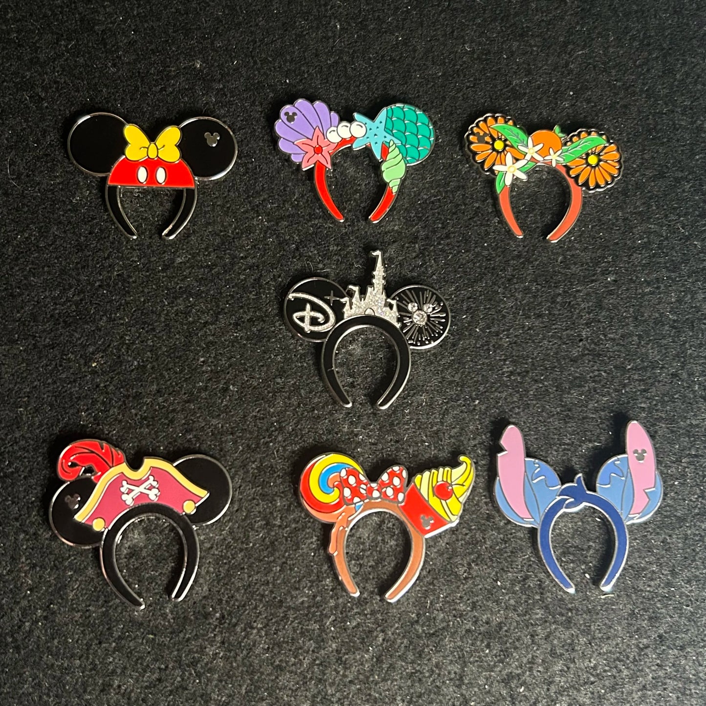 FULL SET - 2025 - Mickey Ears - Hidden Disney - Pins - With Super Chaser - 7 Pins