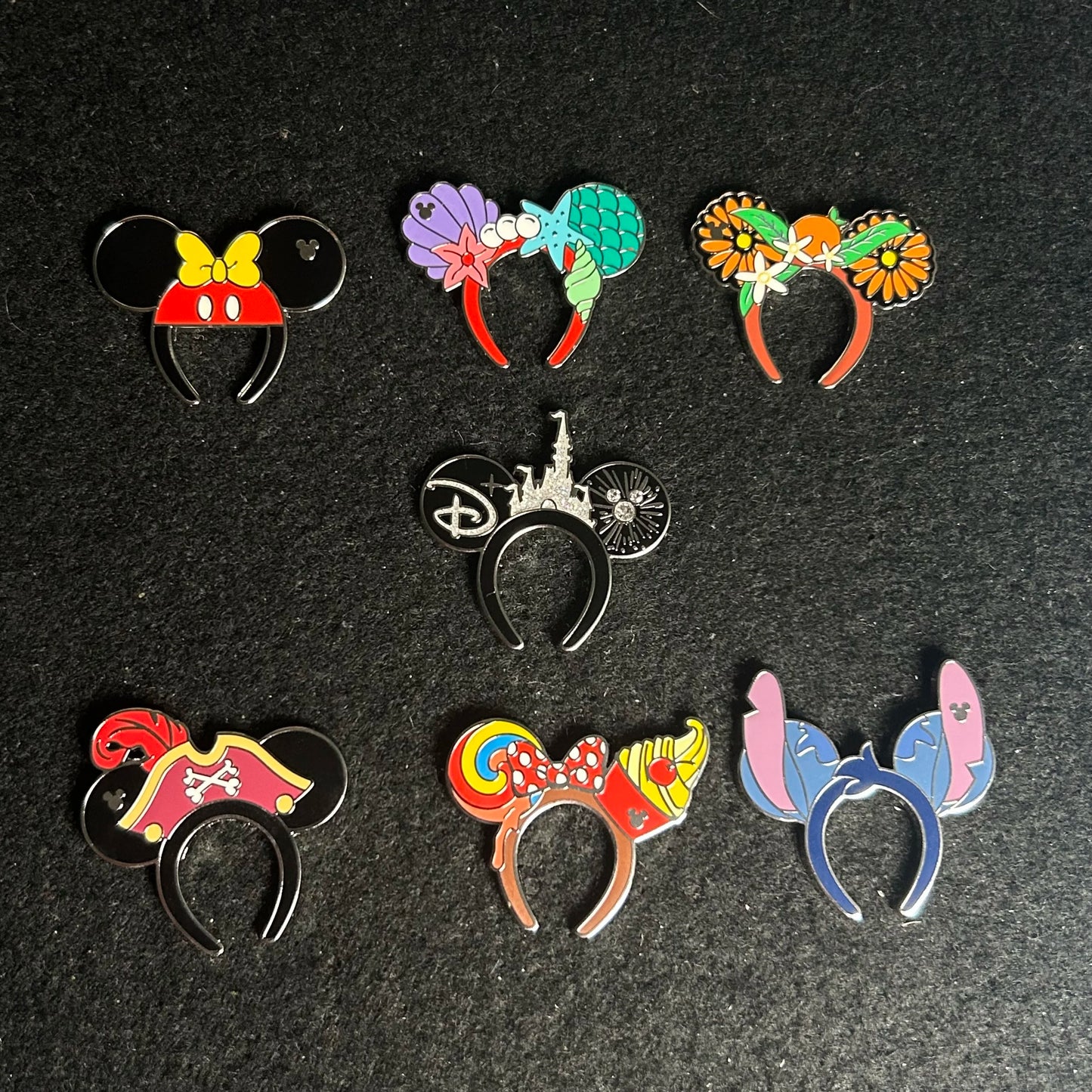 FULL SET - 2025 - Mickey Ears - Hidden Disney - Pins - With Super Chaser - 7 Pins