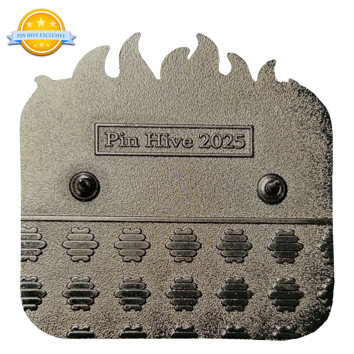 2025 - Everything Is Fine - Bee Sipping Tea In Fire Pin - Pin Hive Exclusive