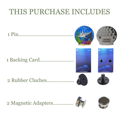 2025 - Bull Shark - Ocean Creatures Series - LR Pin - Pin Hive Exclusive