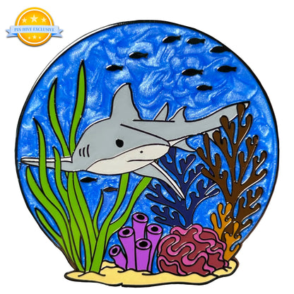 2025 - Bull Shark - Ocean Creatures Series - LR Pin - Pin Hive Exclusive