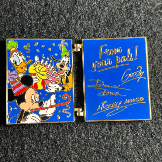 2003 - Mickey, Donald and Goofy - Happy Birthday - Card - With Card - Disney Pin