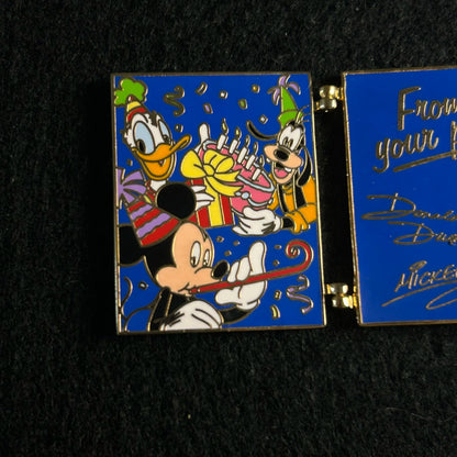 2003 - Mickey, Donald and Goofy - Happy Birthday - Card - With Card - Disney Pin