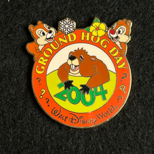 2004 - Chip and Dale - Groundhogs Day - WDW - LE 2,500 Disney Pin