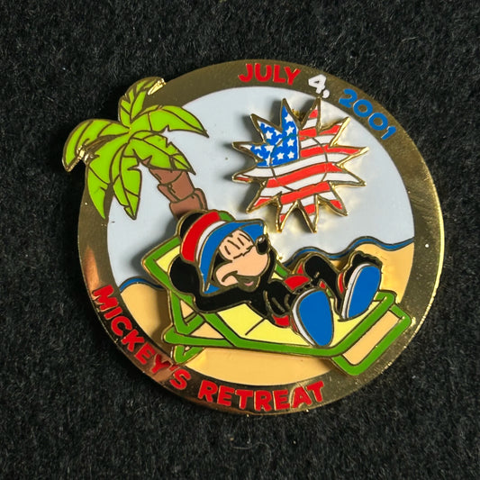 2001 - Mickey Mouse - 4th Of July - Mickeys Retreat - WDW - LE 3,000 - Disney Pin