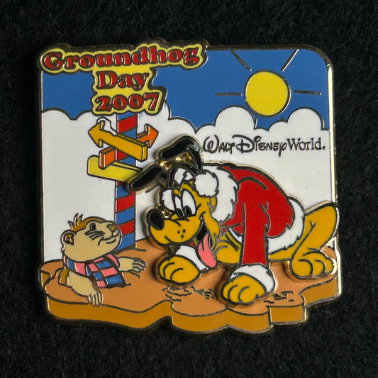 2007 - Pluto - Groundhog Day - WDW - LE 1,500 - Holiday - Disney Pin on Pin