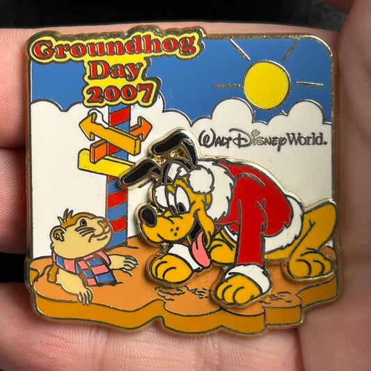 2007 - Pluto - Groundhog Day - WDW - LE 1,500 - Holiday - Disney Pin on Pin