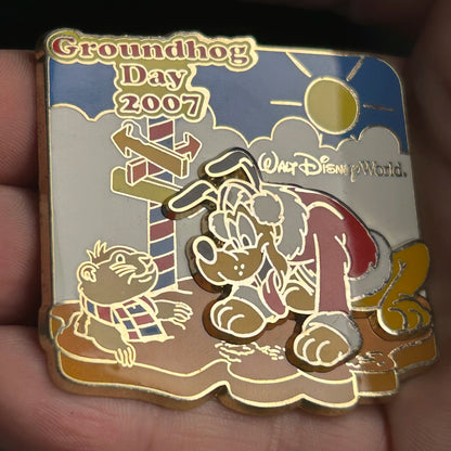 2007 - Pluto - Groundhog Day - WDW - LE 1,500 - Holiday - Disney Pin on Pin