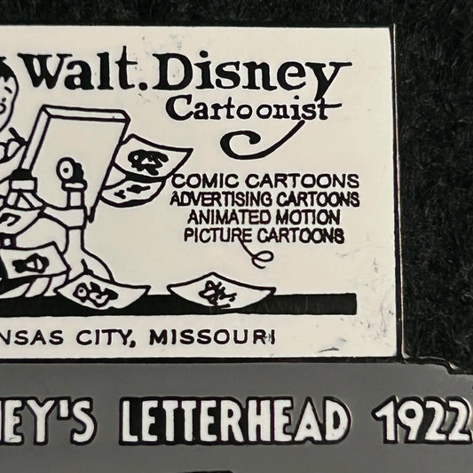 2001 - Walt Disney Cartoonist - Letterhead - LE 1,494 out of 5,000 - Disney Pin