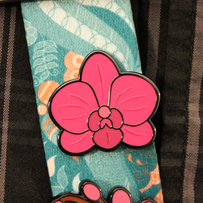2025 - Pink Flower Orchid - LR - 2 Pin Set - Pin Hive Exclusive