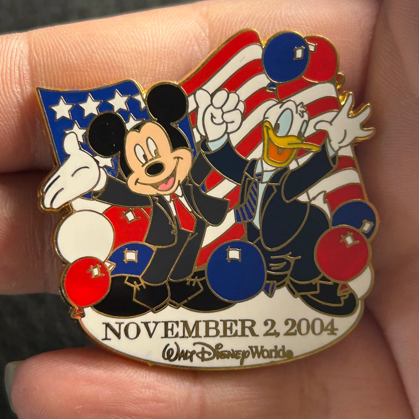 2004 - Mickey and Donald - Election Day - LE 2,000 - Disney Pin