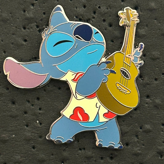 2024 - Stitch in Hawaiian Tshirt - Playing Guitar - Disney Pin