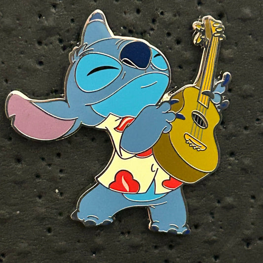 2024 - Stitch in Hawaiian Tshirt - Playing Guitar - Disney Pin