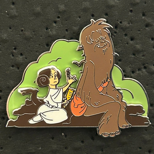 2023 - Princess Leia Combing Chewbacca - Star Wars - Disney Pin