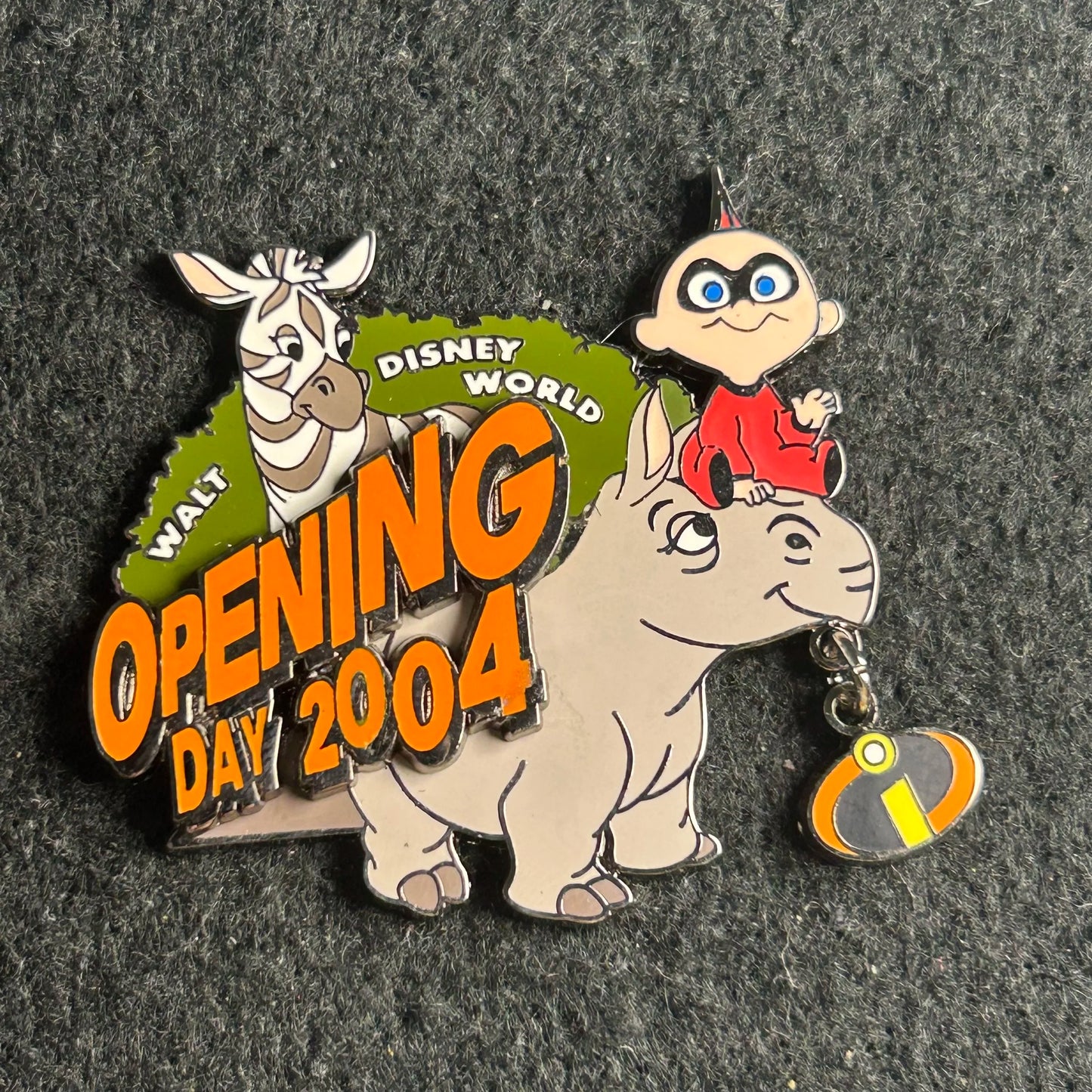 2004 - Jack Jack, Elephant, and Rhino - WDW - Opening Day - LE 3,000 - Disney Pin