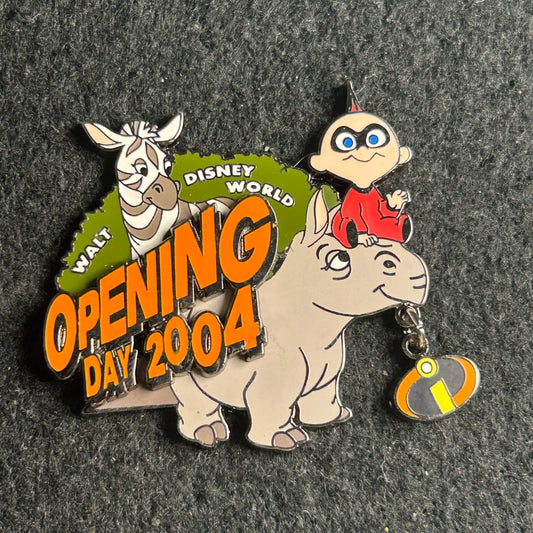 2004 - Jack Jack, Elephant, and Rhino - WDW - Opening Day - LE 3,000 - Disney Pin