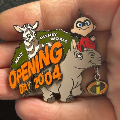 2004 - Jack Jack, Elephant, and Rhino - WDW - Opening Day - LE 3,000 - Disney Pin