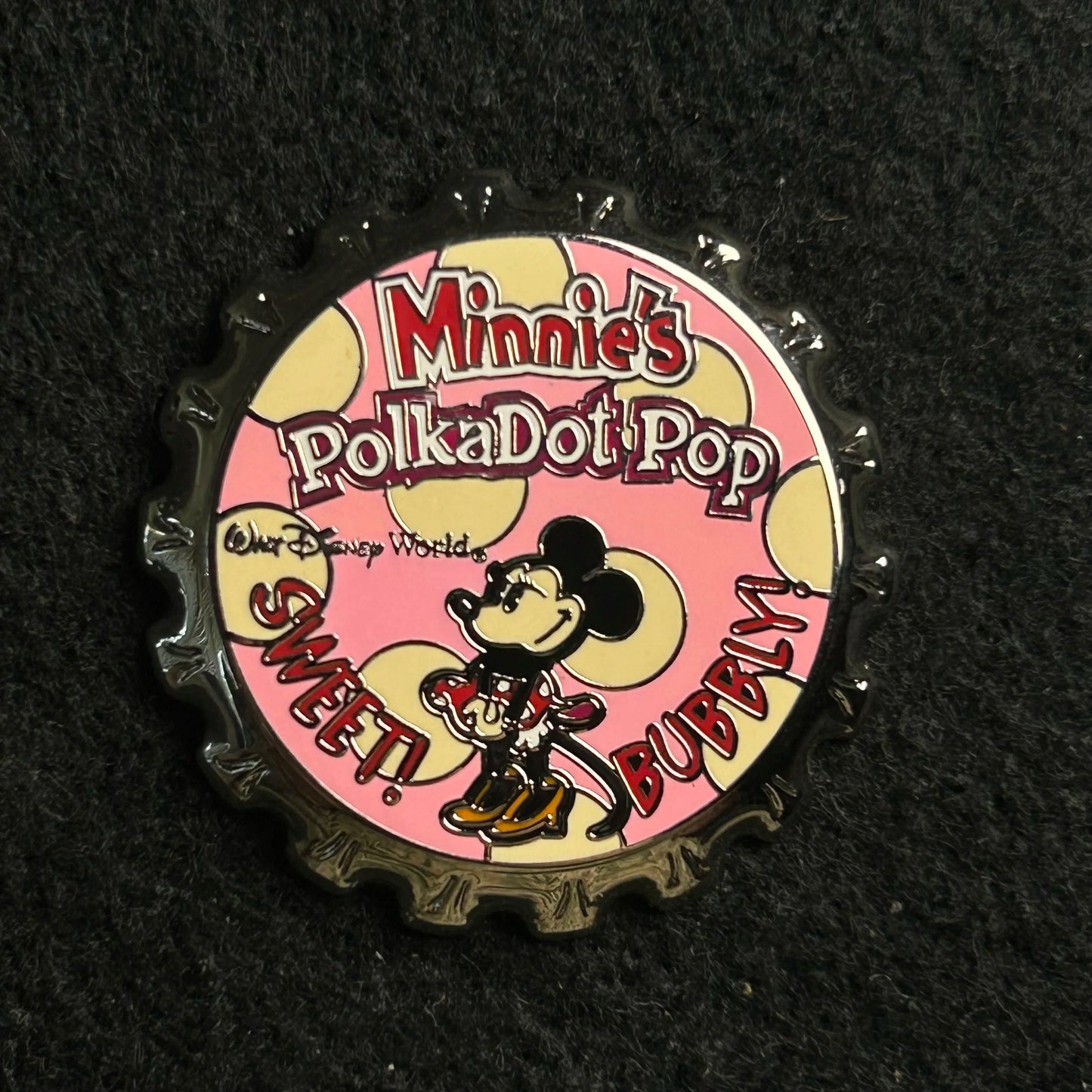 2003 - Minnie Mouse - Polkadot Pop - Bottle Cap - WDW - Disney Pin