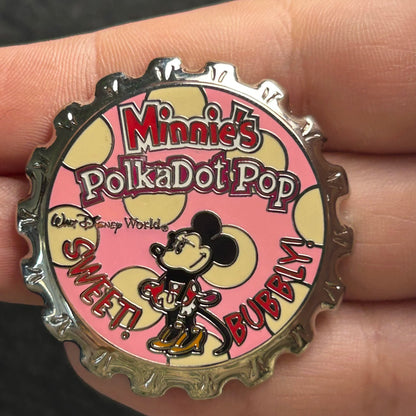 2003 - Minnie Mouse - Polkadot Pop - Bottle Cap - WDW - Disney Pin