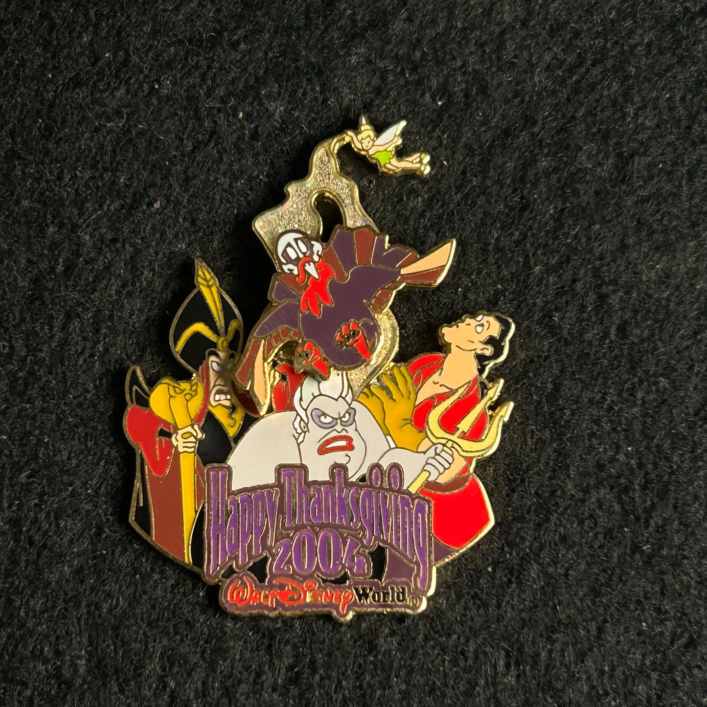 2004 - Ursula, Gaston, Jafar, Tinker Bell - Thanksgiving - LE 3,500 - Disney Pin