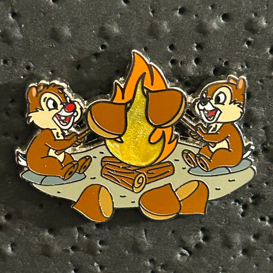 2022 - Chip and Dale - Roasting Acorns at Camp Fire - Disney Pin