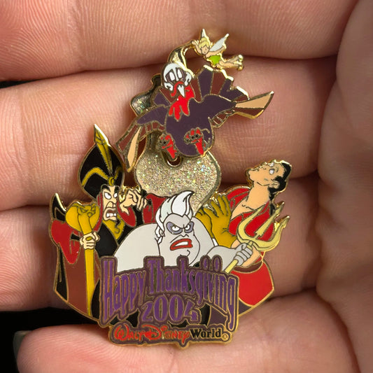 2004 - Ursula, Gaston, Jafar, Tinker Bell - Thanksgiving - LE 3,500 - Disney Pin