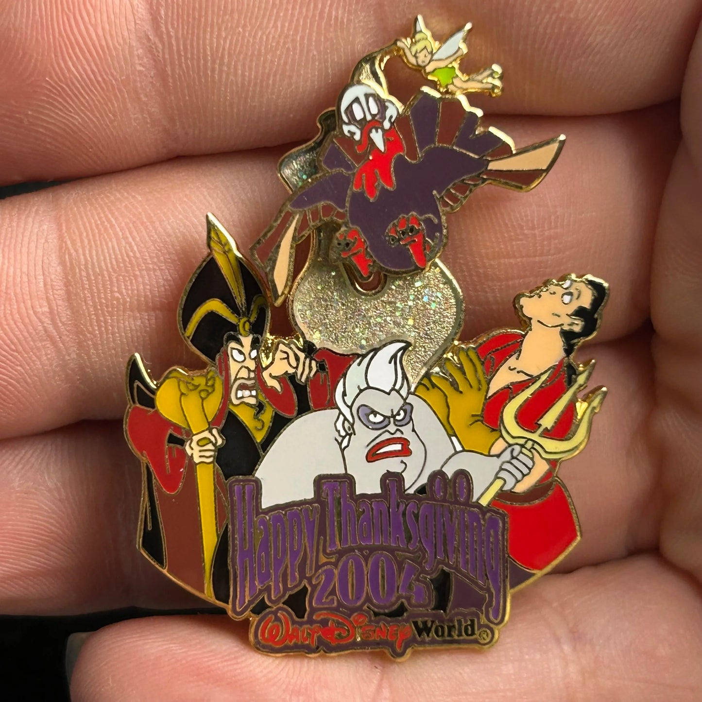 2004 - Ursula, Gaston, Jafar, Tinker Bell - Thanksgiving - LE 3,500 - Disney Pin