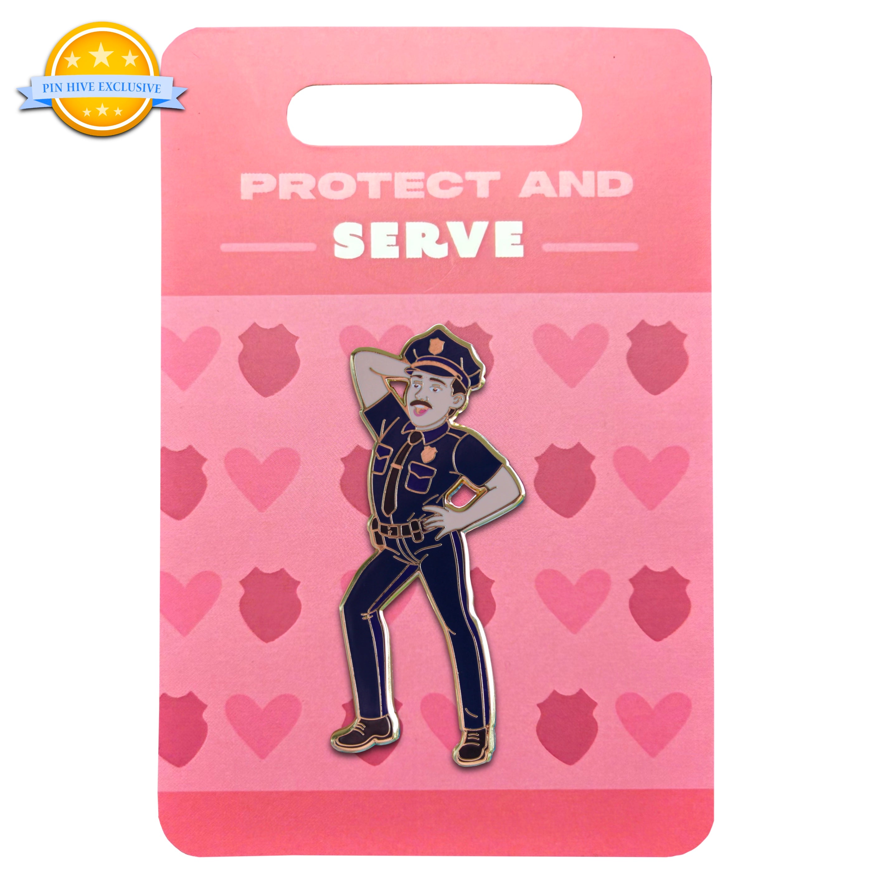 Proteger y servir - Pin de policía atrevido