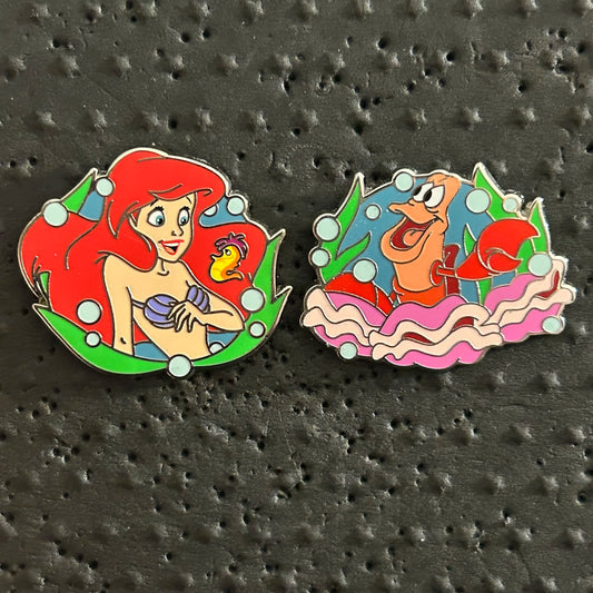 FULL SET - 2025 - Ariel and Sebastian - 2 Pin Set - Disney Pins