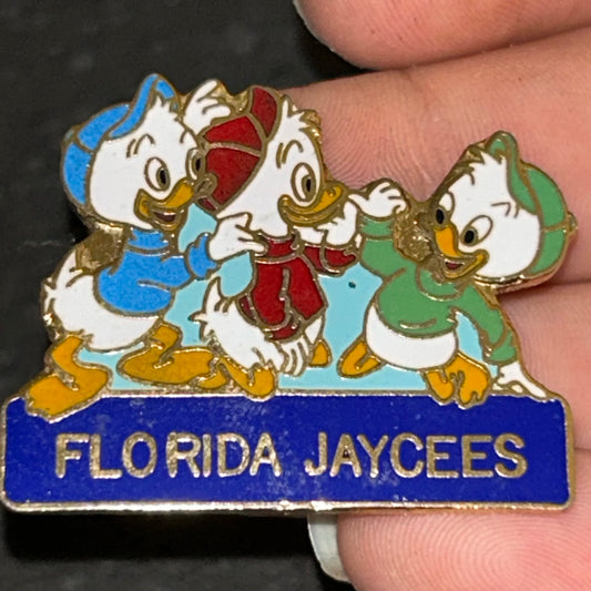 BROOCH - Huey, Dewey & Louie - Florida Jaycee’s - Clasp Back - Pin