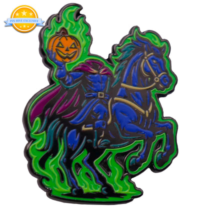 2025 - Headless Horseman - Sleepy Hollow - Holding Pumpkin - LR - Hive Exclusive Pin