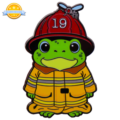 2025 - Froggy Fireman - Critter Careers Pin