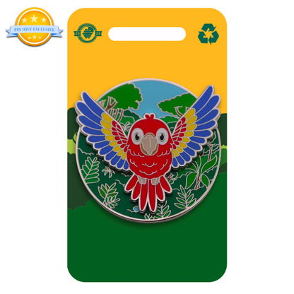 2025 - Kawaii Scarlet Macaw Flying In Rainforest - Pin on Pin