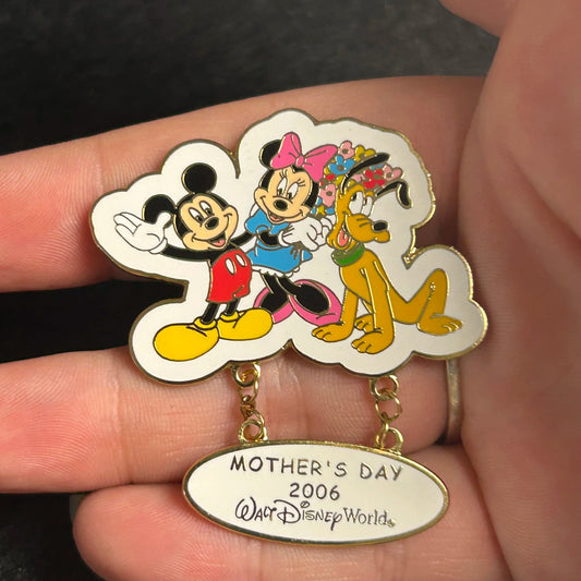 2006 - Mickey, Minnie and Pluto - Mothers Day - LE 1,000 - Dangle - Disney Pin