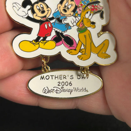 2006 - Mickey, Minnie and Pluto - Mothers Day - LE 1,000 - Dangle - Disney Pin