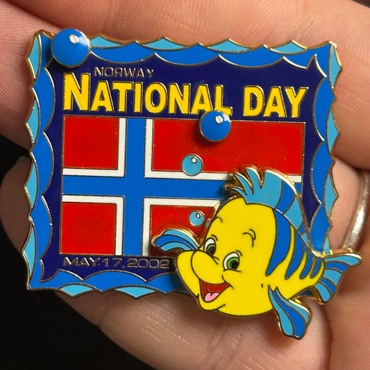 2002 - Flounder - Little Mermaid - Norway - National Day - LE 4,500 - Disney Pin