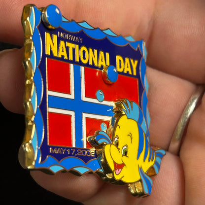2002 - Flounder - Little Mermaid - Norway - National Day - LE 4,500 - Disney Pin