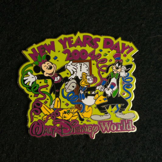 2004 - Mickey, Donald, Goofy, and Pluto - New Years Day - LE 7,500 - Disney Pin