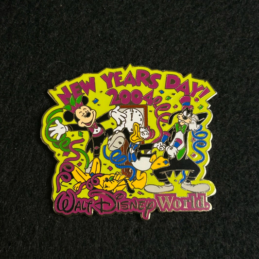 2004 - Mickey, Donald, Goofy, and Pluto - New Years Day - LE 7,500 - Disney Pin