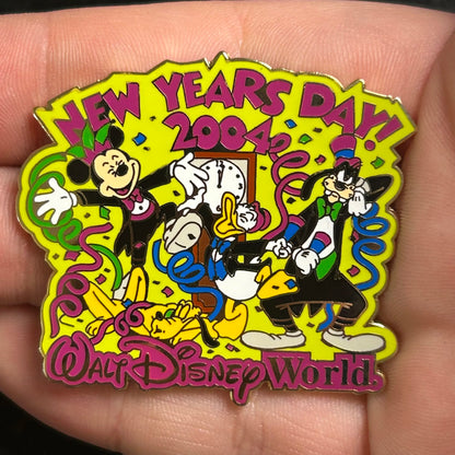 2004 - Mickey, Donald, Goofy, and Pluto - New Years Day - LE 7,500 - Disney Pin