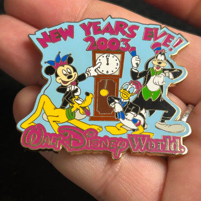 2003 - Mickey, Donald, Goofy, and Pluto - New Years Eve - LE 7,500 - Disney Pin