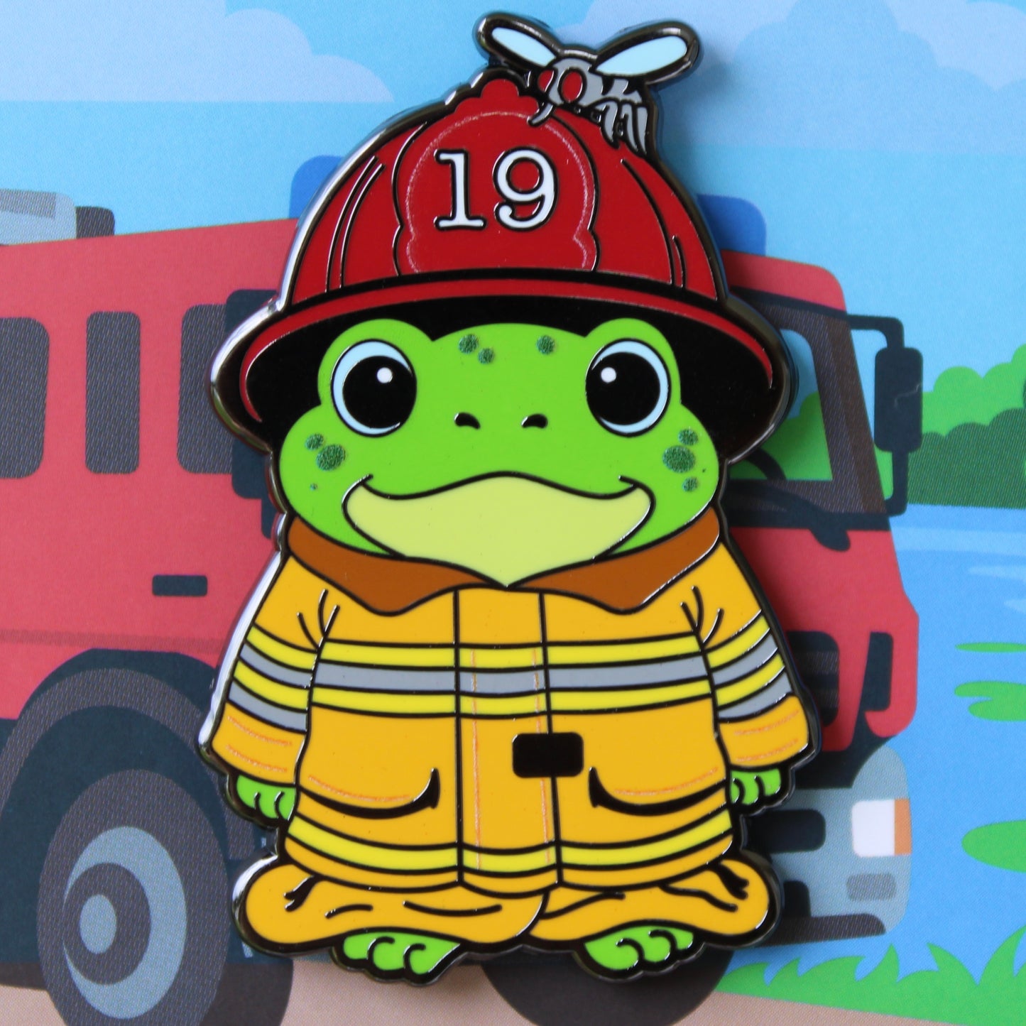 2025 - Froggy Fireman - Critter Careers Pin