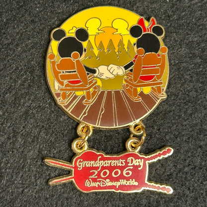 2006 - Mickey and Minnie - In Rocking Chairs - Grandparent Day - LE 1,500 -  Pin