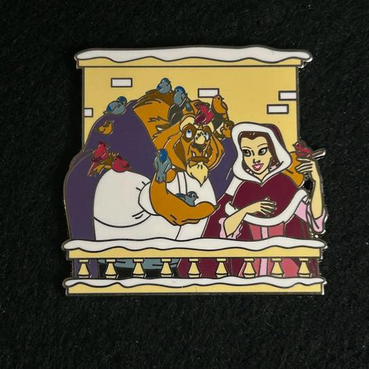 2025 - Belle and the Beast on Balcony with Birds - Beauty and the Beast - Disney Pin