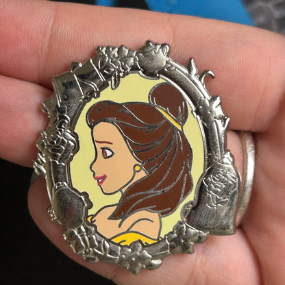 2024 - Belle - Side Profile - Silver Portrait - Princess Series - Disney Pin