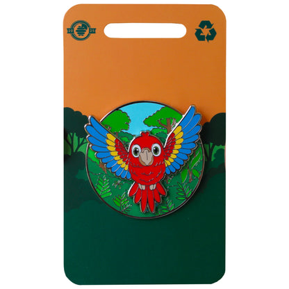 2025 - Kawaii Scarlet Macaw Flying In Rainforest - Pin on Pin