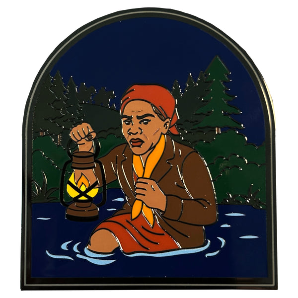Harriet Tubman Pin With Magnet - Traveling The Underground Railroad