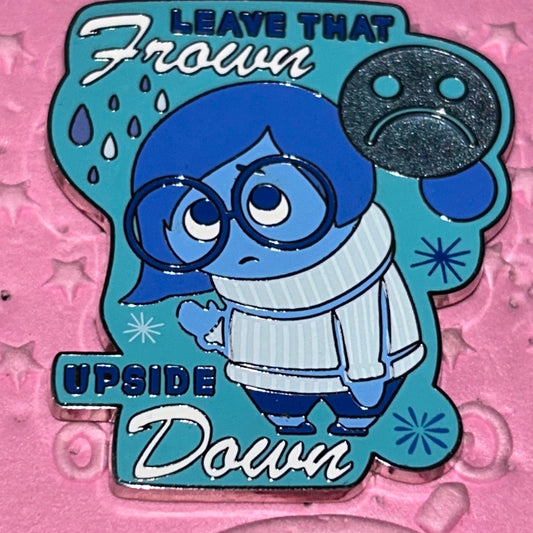 Sadness Leave That Frown Upside Down Disney Pin