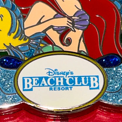 LE Ariel and Flounder Beach Club Resort Christmas Disney Pin